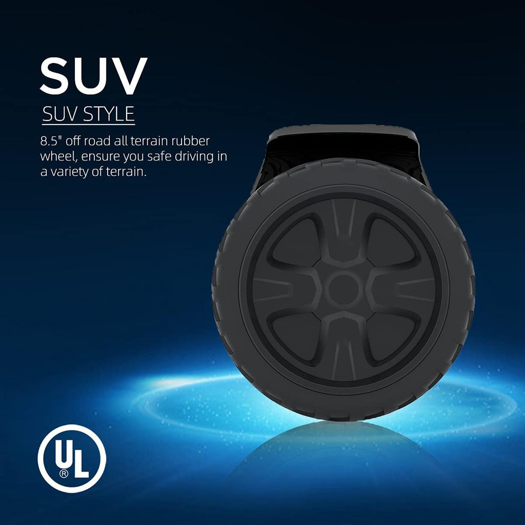 All Terrain 8.5In Self Balancing Hoverboard with Bluetooth Speakers and LED Lights V15530