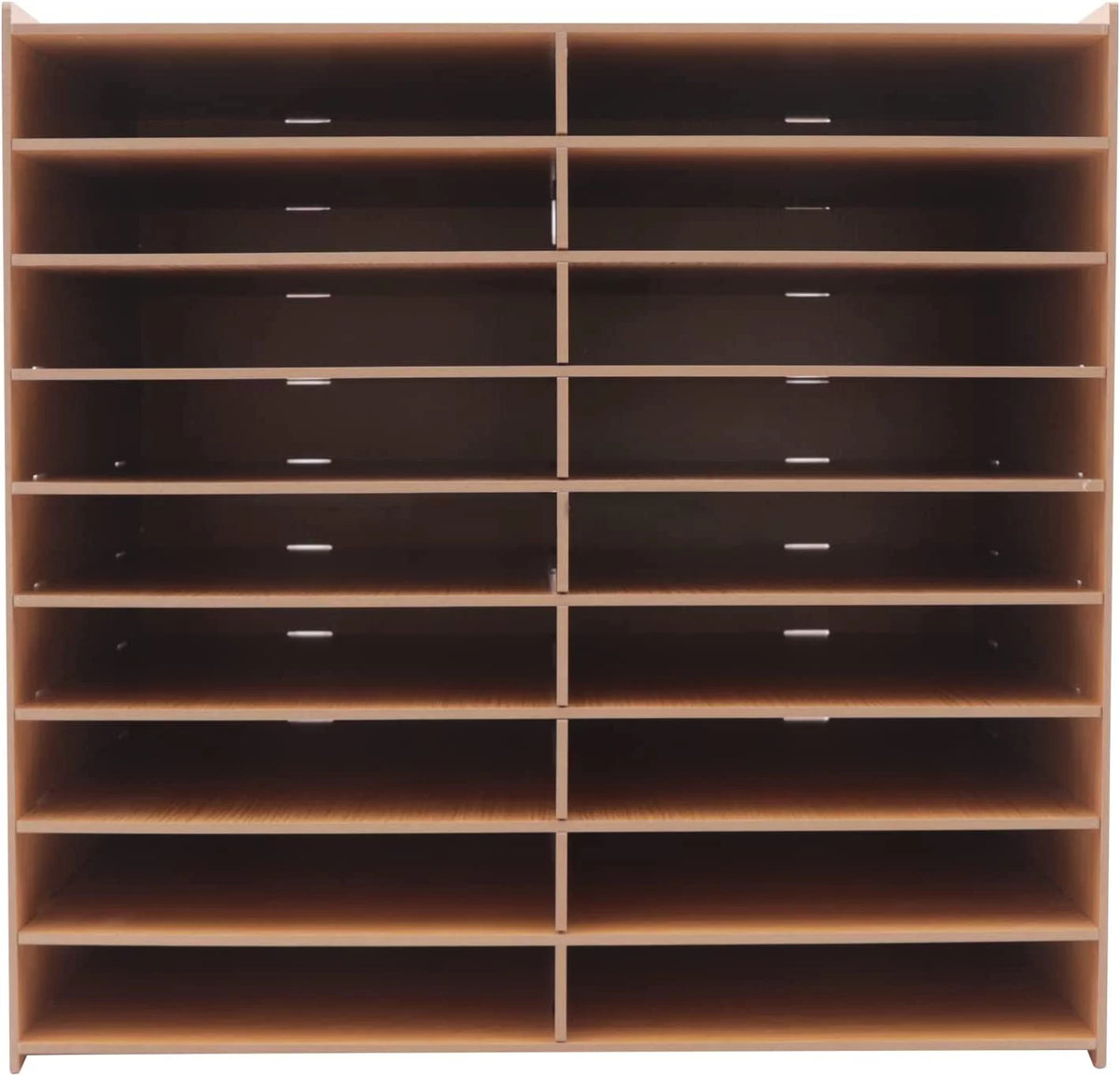 9-Tier Golden Oak Letter Tray Paper Organizer Rack S824