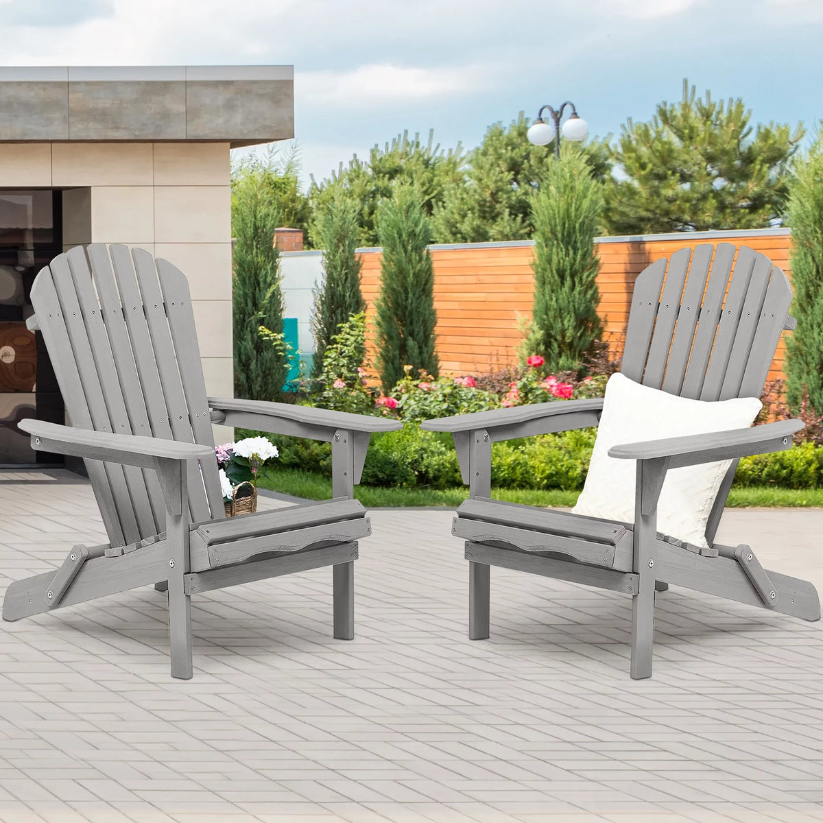 Folding Weather Resistant Adirondack Chair D596