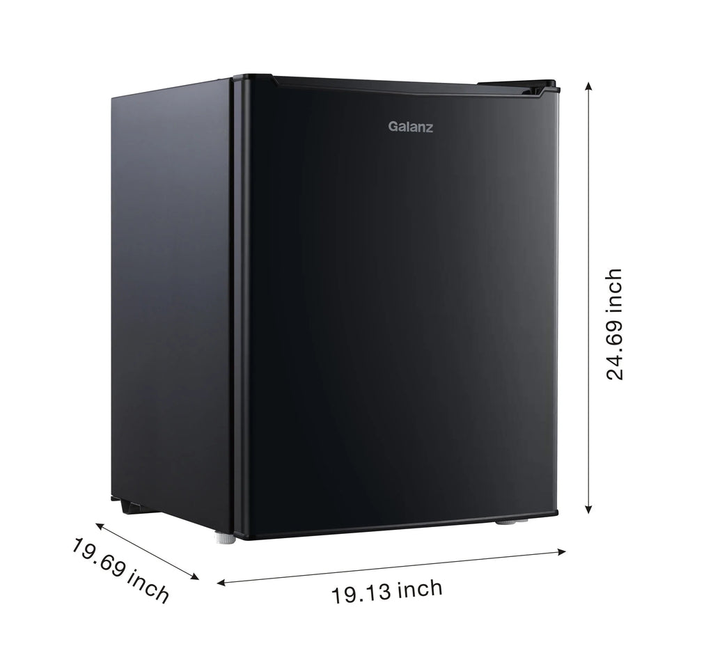 Black 2.7 Cu ft Single Door Mini Fridge Q7848