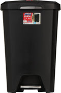 Black 13-Gallon Step-On Trash Can W57515