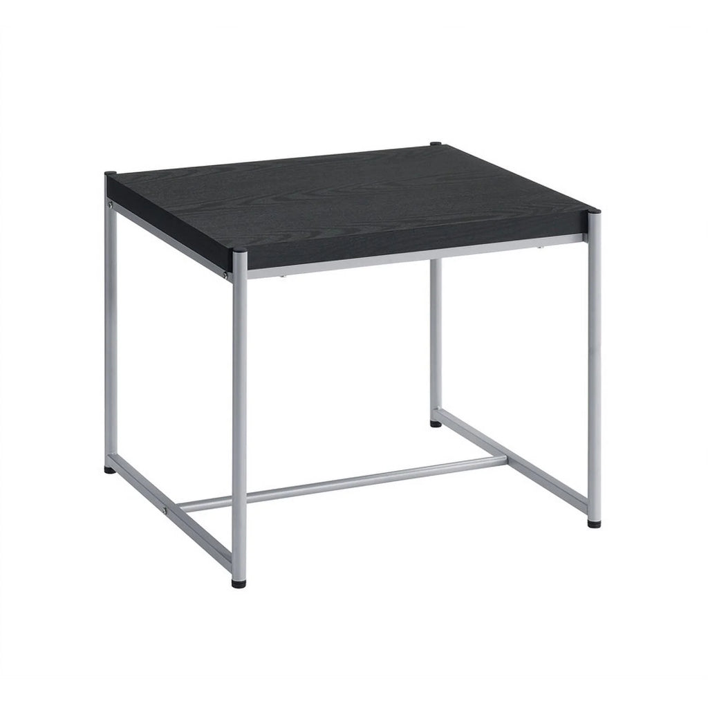 3 Piece Black Engineered Wood Coffee and End Table Set D394087