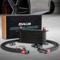 10 Row AN10 Engine Transmission Oil Cooler Kit with Oil Filter Relocation Kit F296180