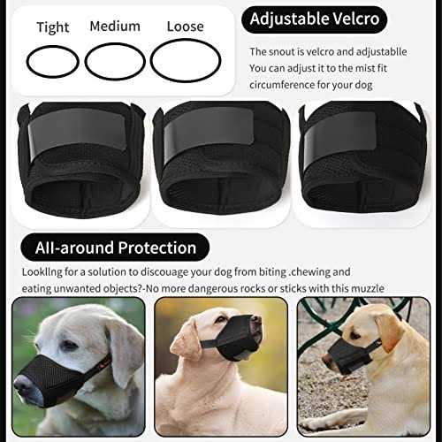 Soft Nylon Adjustable Dog Muzzle T10459