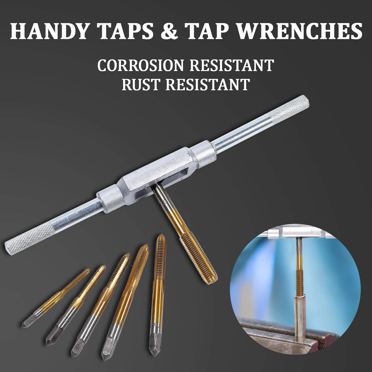 40 PCS Metric Tap and Die Set Titanium Coated Alloy Steel with Storage Case O98409