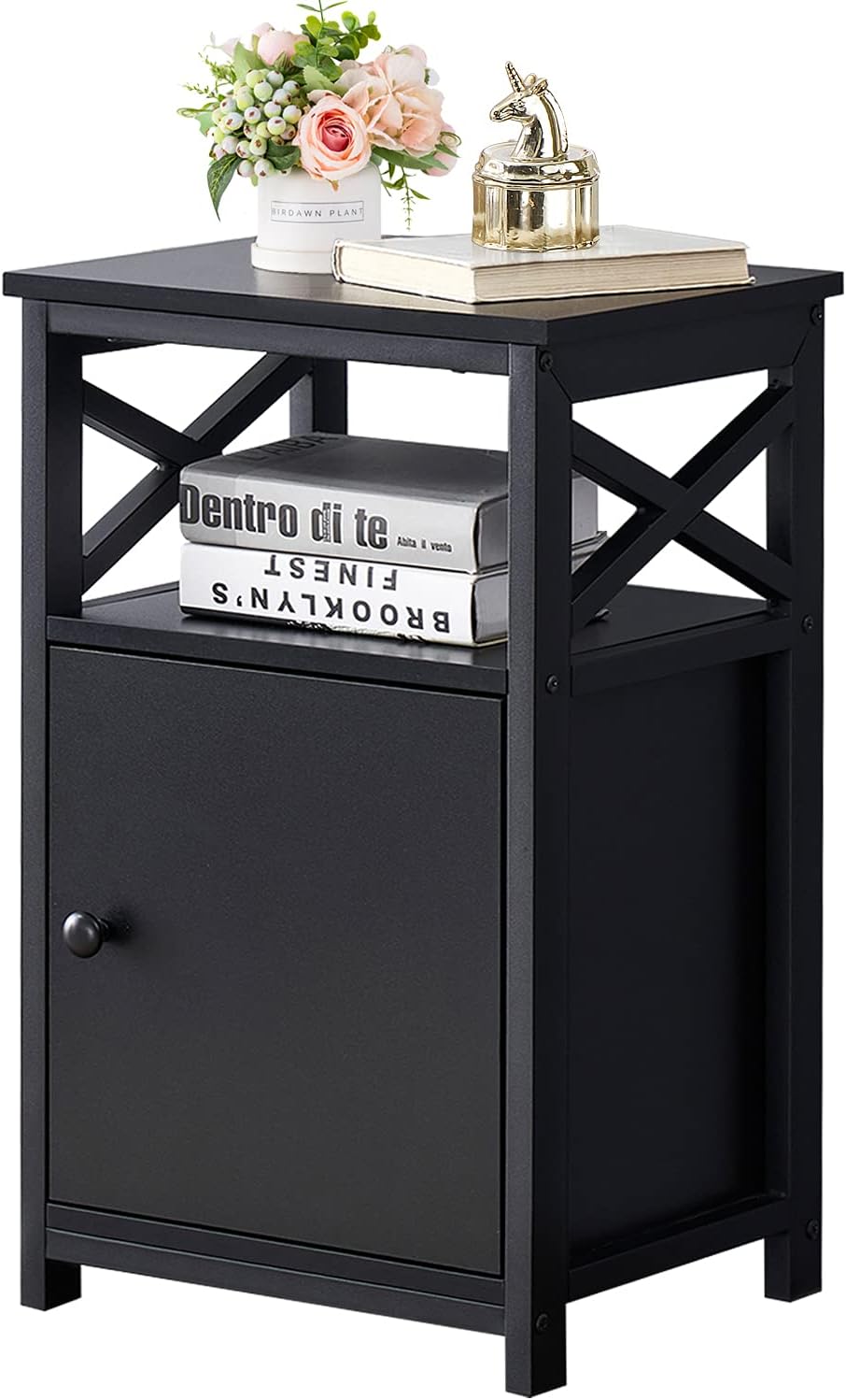 Brown Storage Cabinet and Drawer Nightstand J529123