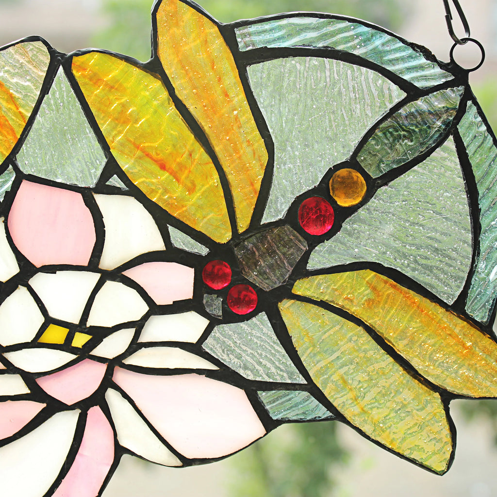 Tiffany-Glass Window Panel 13x22 K9269
