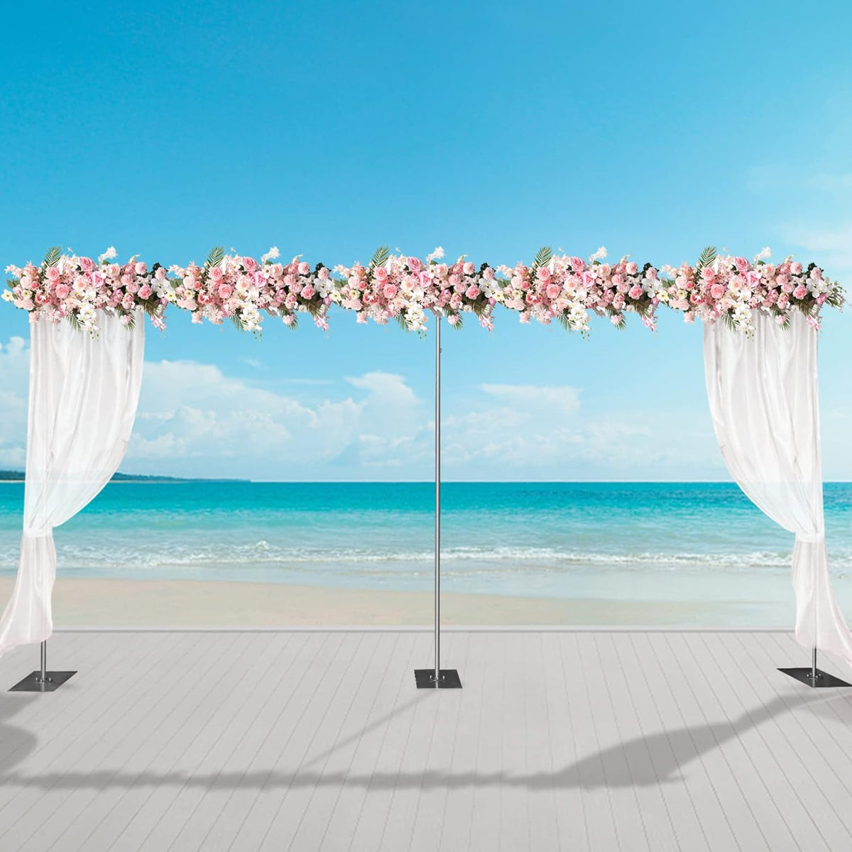10 x 20ft Heavy Duty Pipe and Drape Backdrop Stand Kit with Metal Steel Base E54040