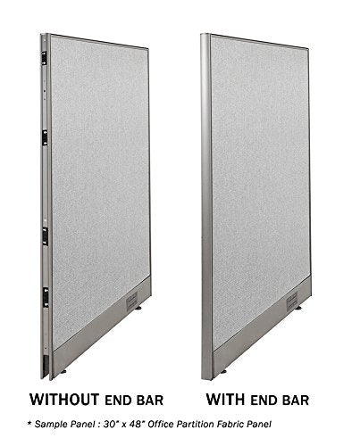 End Bar 4ft 48" H Fabric Glass Panels Room Divider X318588