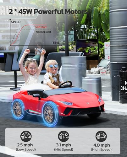 2 Seater Ride on Toy Car, 12V 10Ah, 4.0 mph, Max 130lbs, Rose Pink B2538