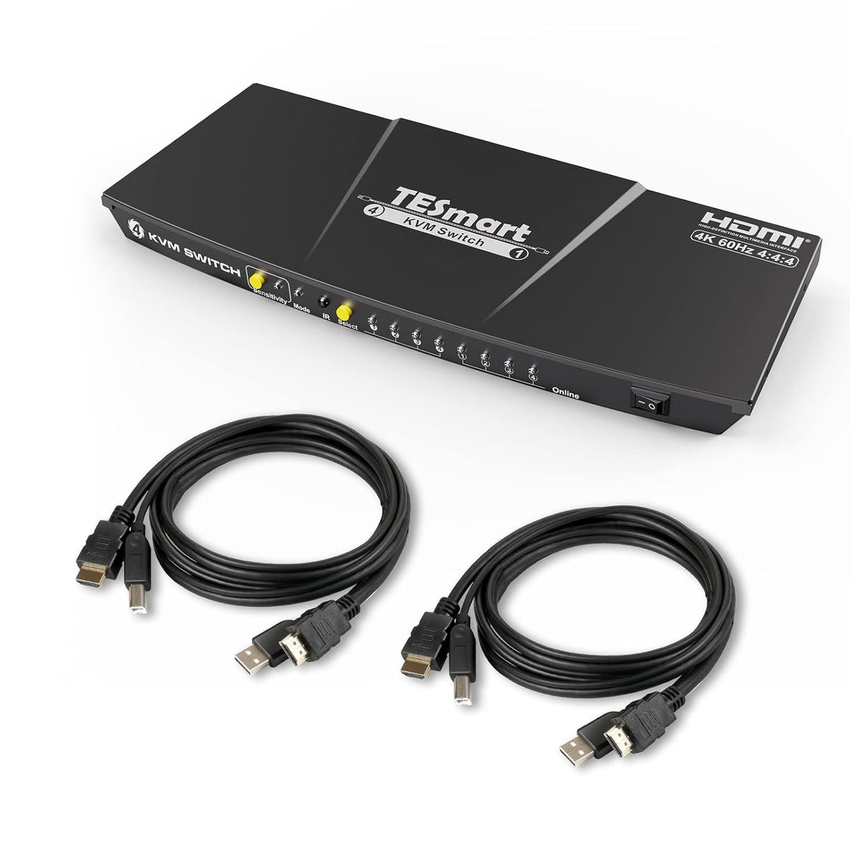 HDMI KVM Switch 4 Port 4K@60Hz Black V892
