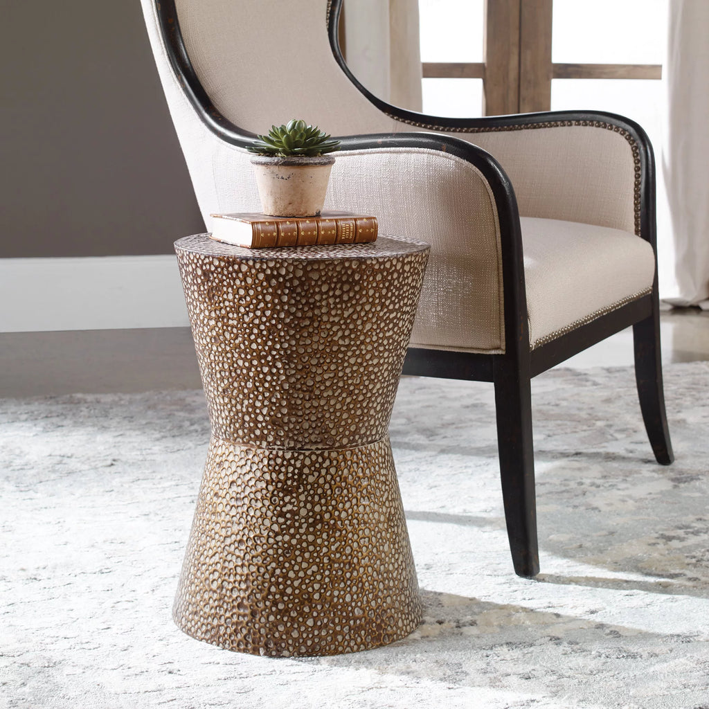 19.88 inch Drum Shaped Accent Table W125135