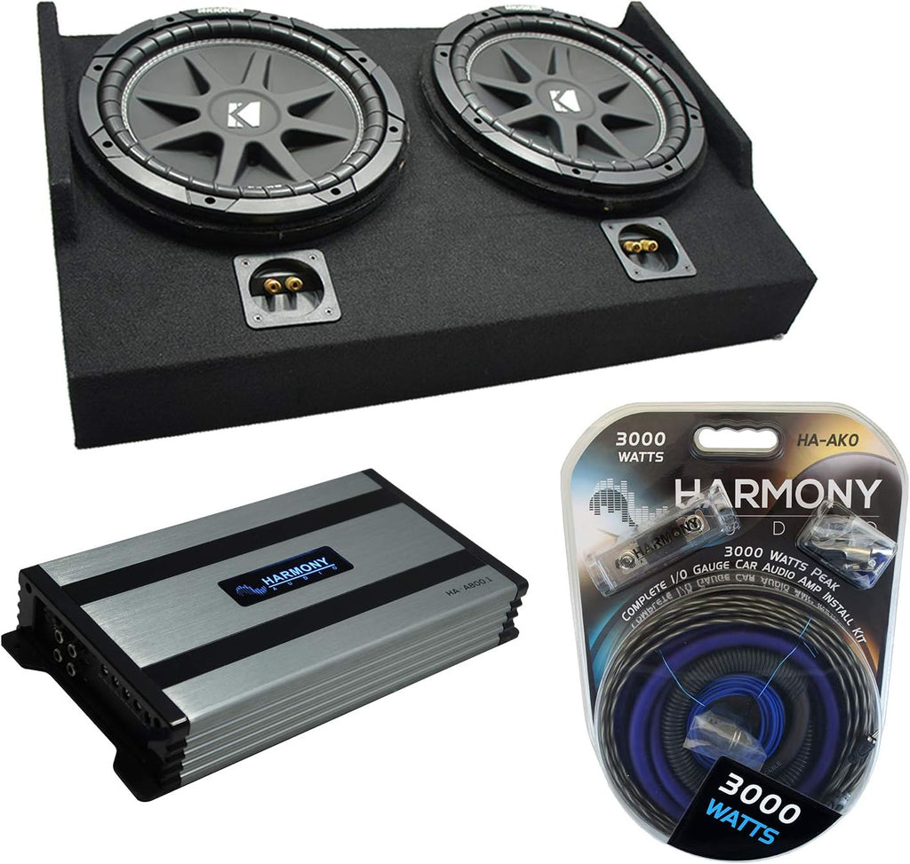 Compatible with Ford F-150 Super Cab 2015-UP Amplifier and Dual 10 Sub Box Enclosure K66891