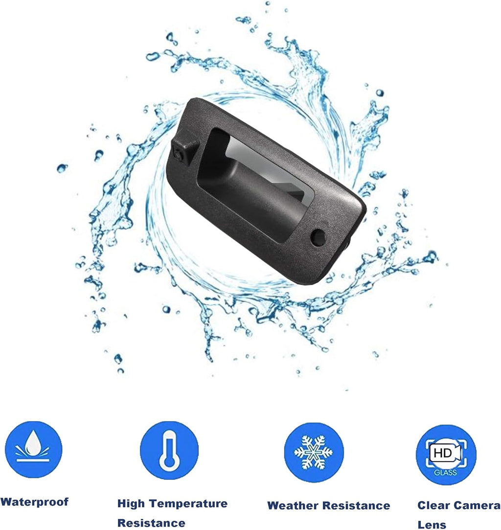 Black Waterproof Tailgate Handle Backup Camera O64943