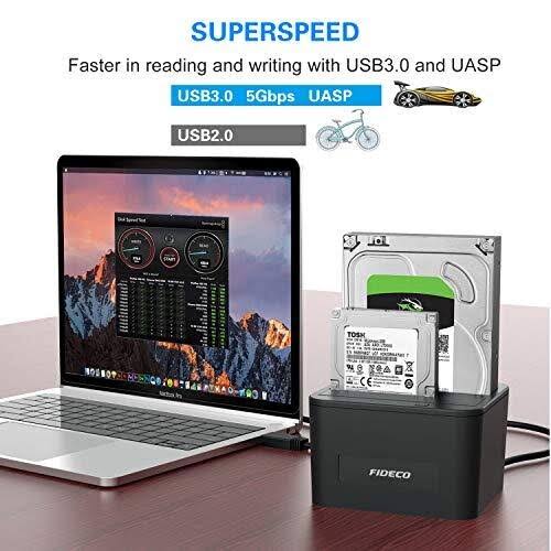 Hard Drive Docking Station, USB 3.0 SATA Dual Bay for 2.5 & 3.5 Inch HDD/SSD B8532