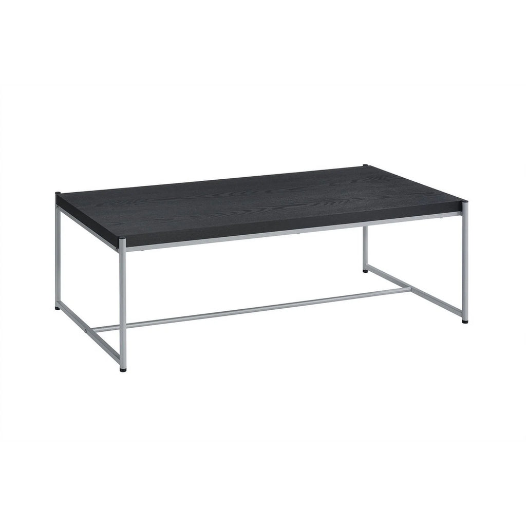 3 Piece Black Engineered Wood Coffee and End Table Set D394087