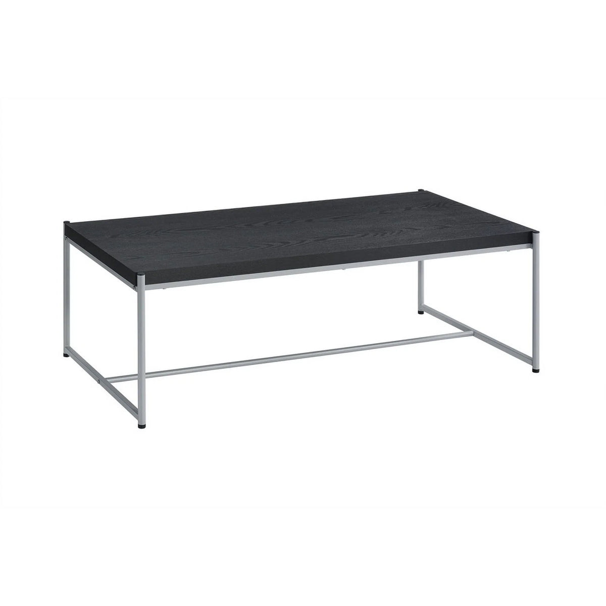 3 Piece Black Engineered Wood Coffee and End Table Set D394087