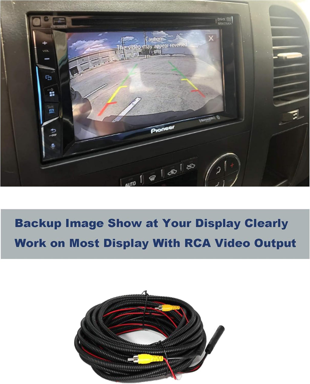 Black Waterproof Tailgate Handle Backup Camera O64943