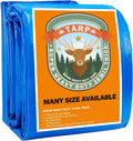 Blue Heavy Duty Waterproof 25x25 Tarpaulin with Metal Grommets V6356