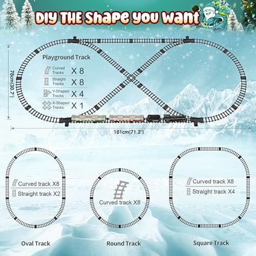 Remote Control Train Set with Track and Carriages Y2445