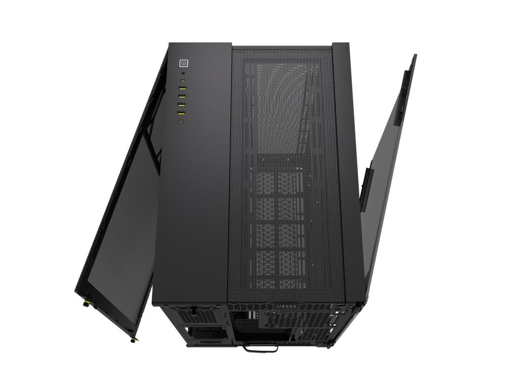 Black Super Mid-Tower Tempered Glass Airflow Case X741803