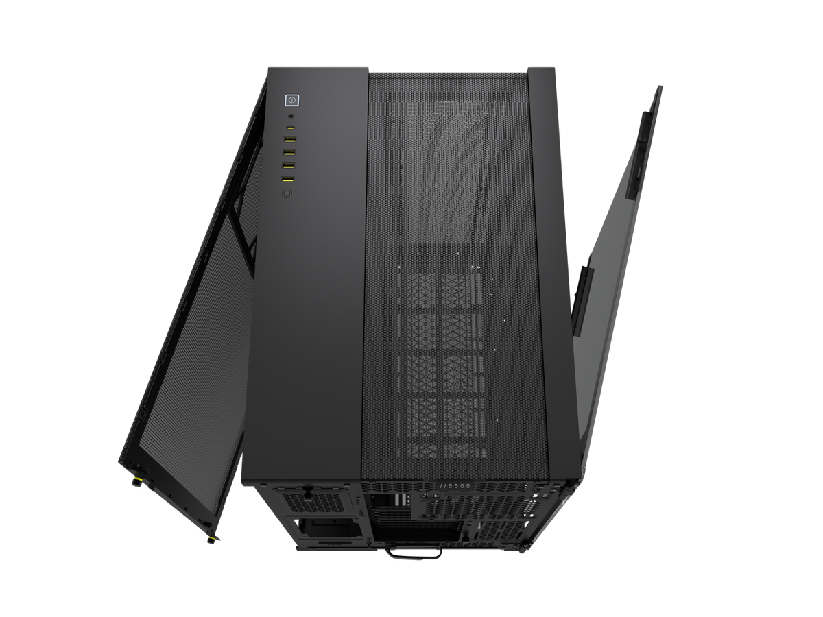 Black Super Mid-Tower Tempered Glass Airflow Case X741803