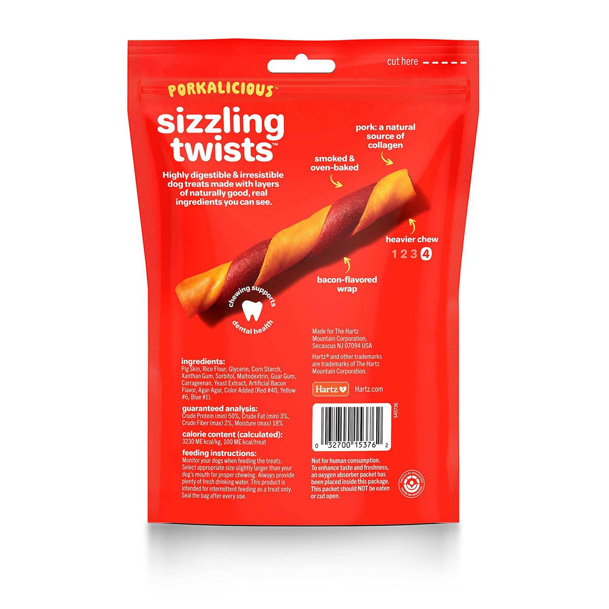 Bacon Wrap Twists Pig Skin Dog Treats L51532