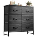 White 6 Drawer Fabric Dresser R9558
