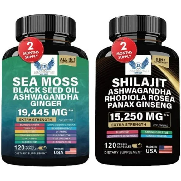 Sea Moss Shilajit 2 Pack 120 Capsules T282