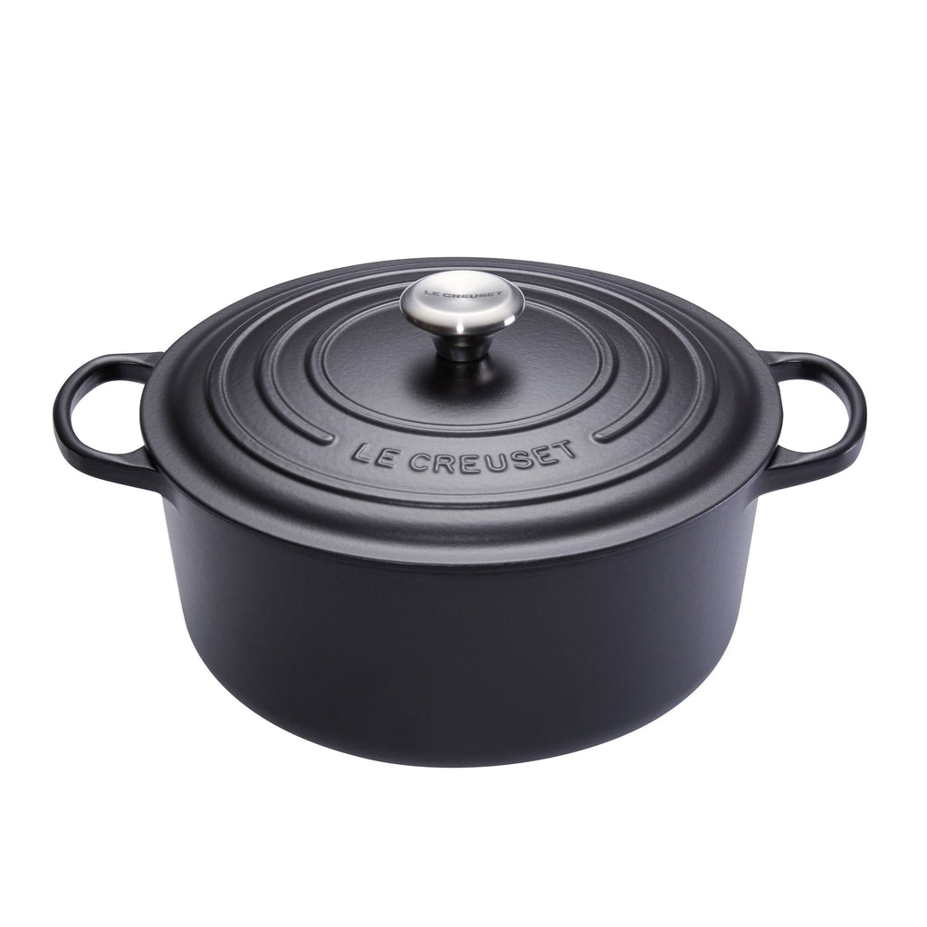 Round Casserole Cast Iron 22 cm Satin Black C88255