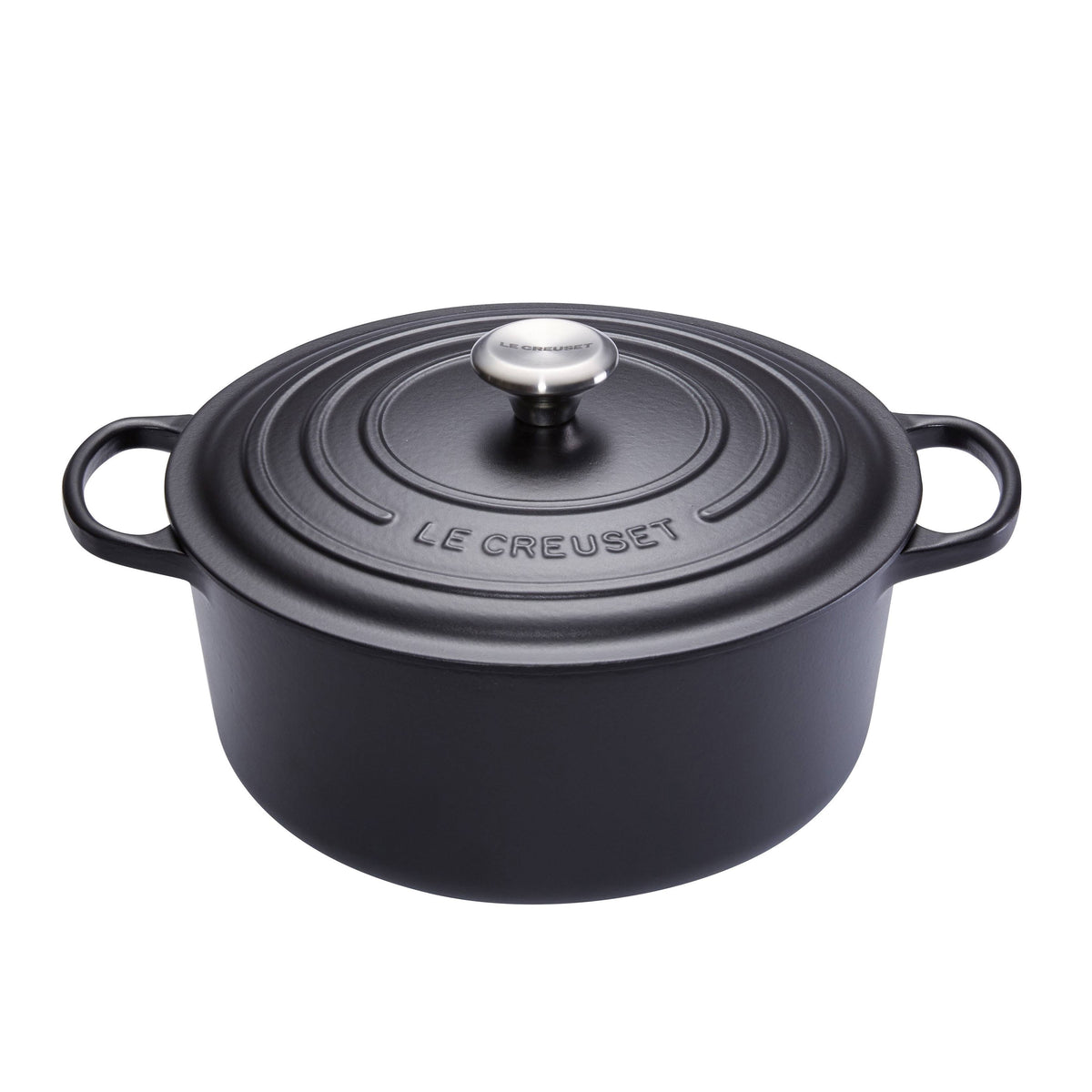 Round Casserole Cast Iron 22 cm Satin Black C88255