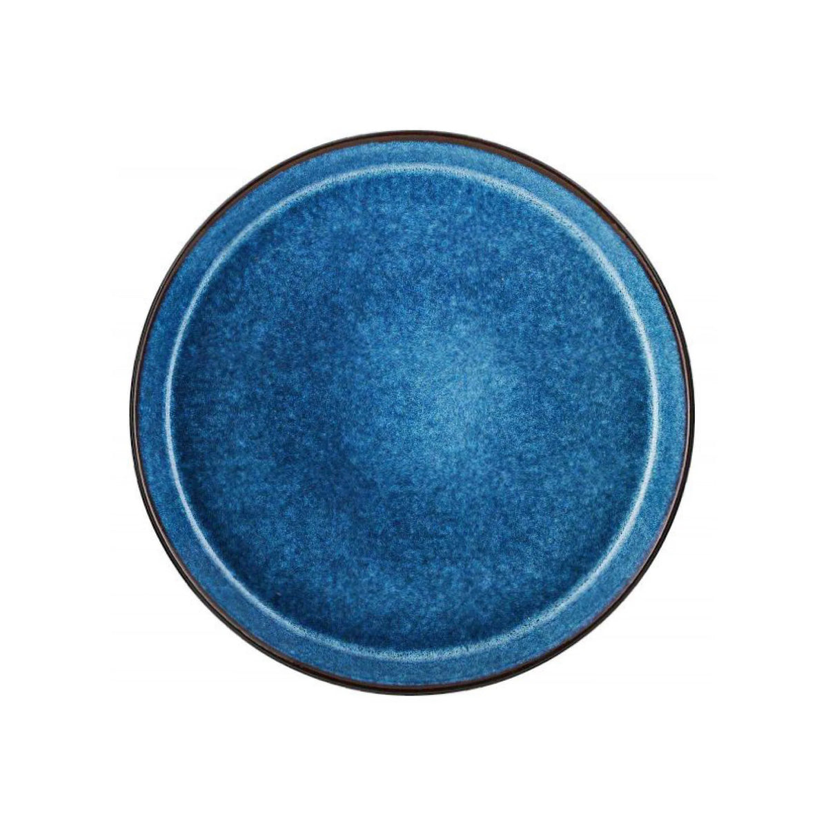 Stoneware Plate 27cm Black Dark Blue J2792