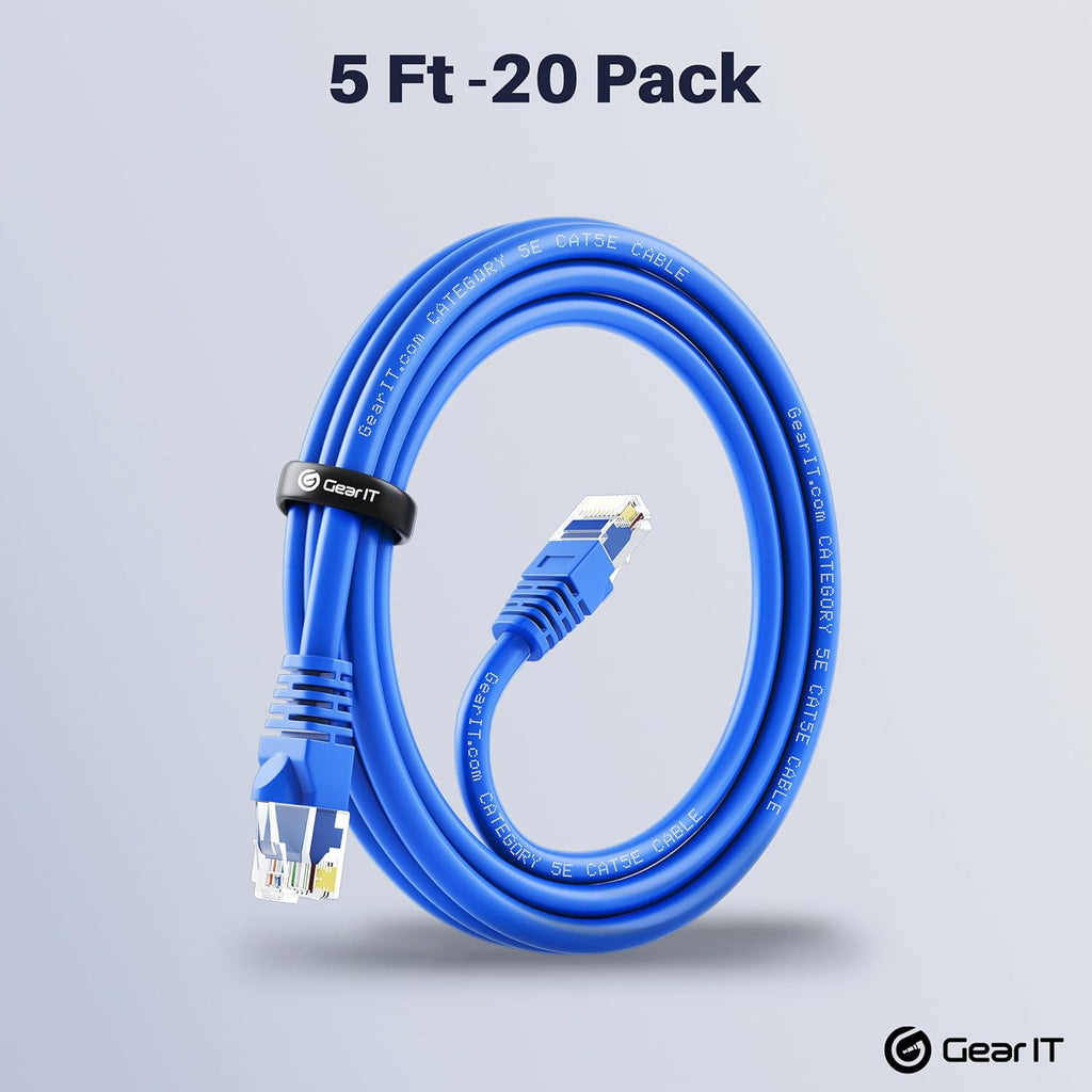 Blue 5 Feet Cat5e Ethernet Patch Cable A9618