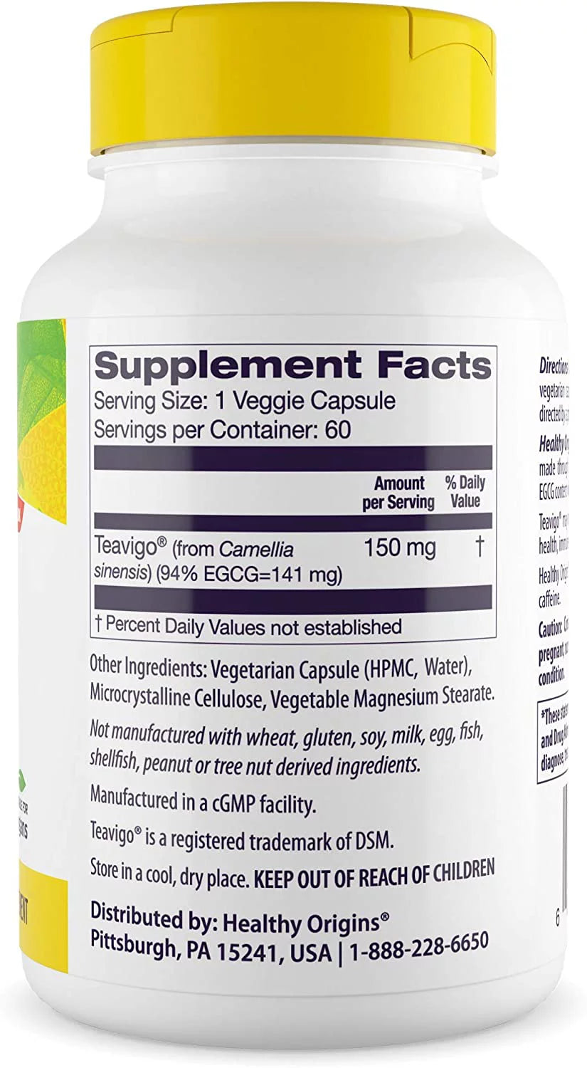 Green Tea Extract 150 mg 60 Veggie Caps N281