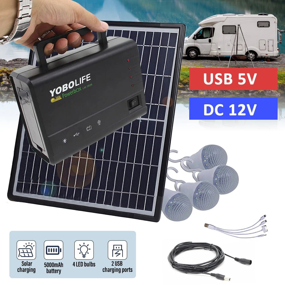 Portable Solar Power Station with 4 LED J997