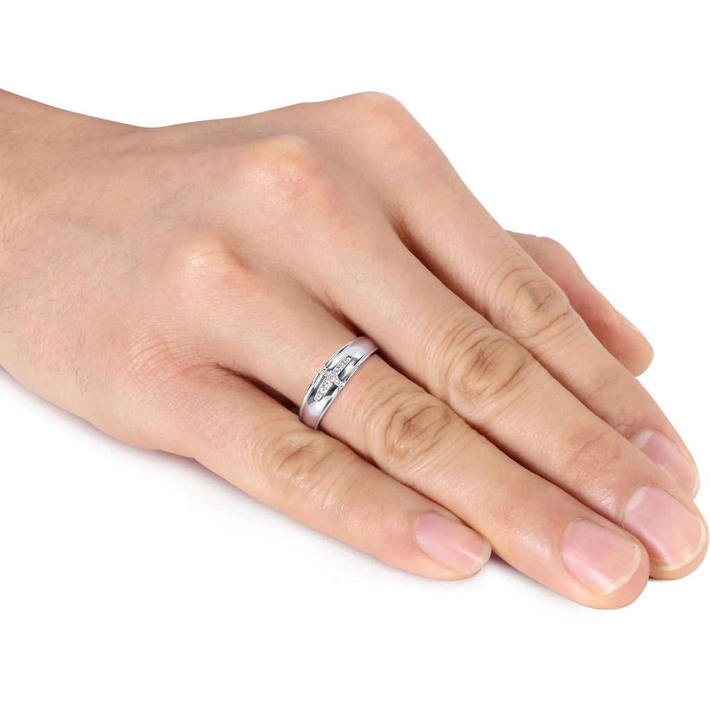 10kt White Gold Diamond Wedding Band X72956