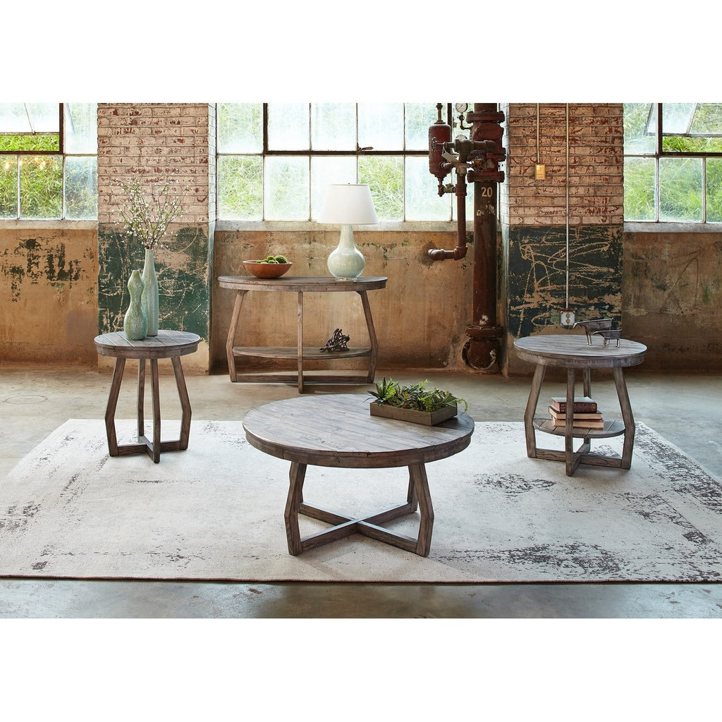 Grey Wash Round End Table H775286