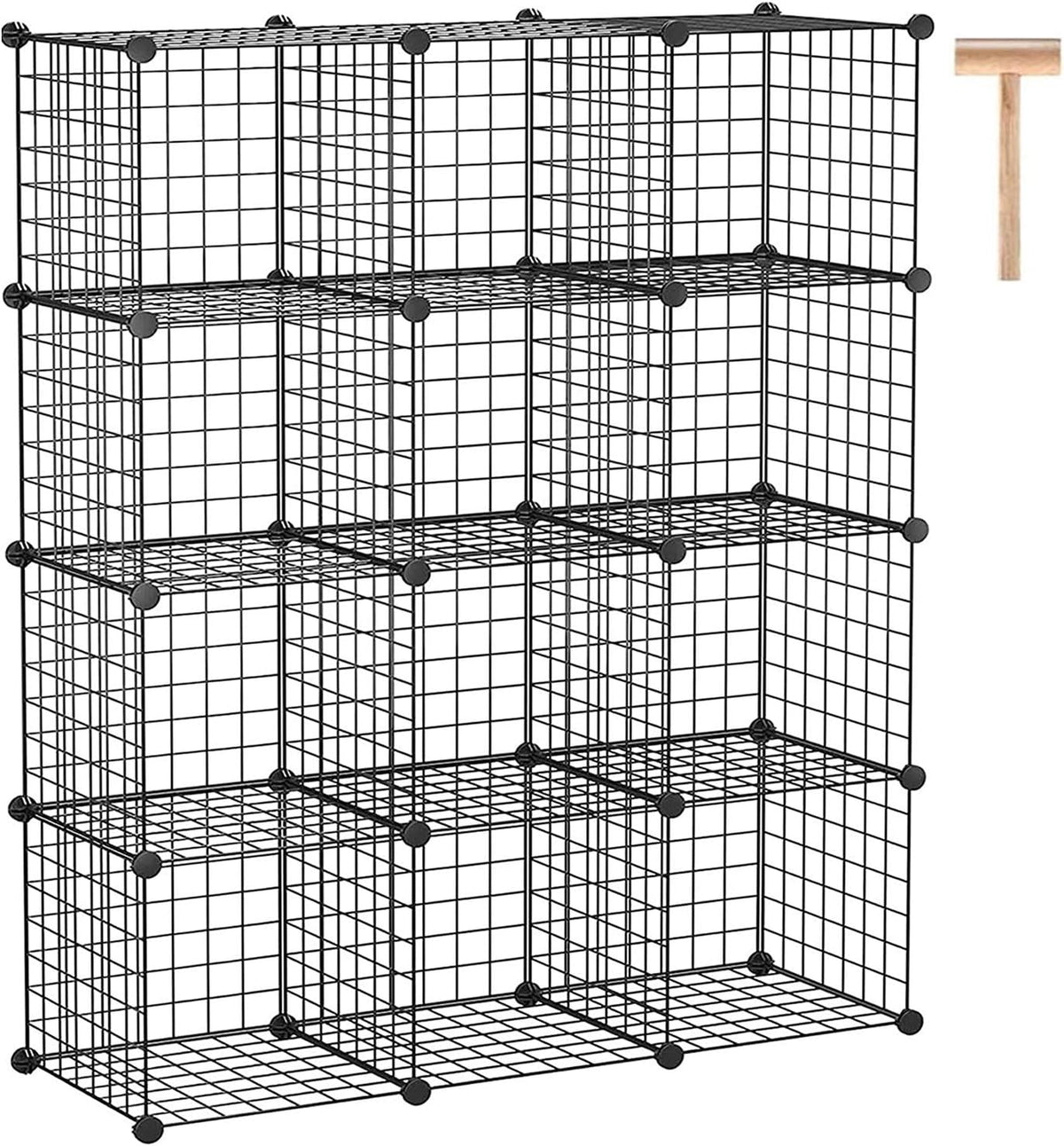 12-Cube White Wire Cube Storage Organizer X1066