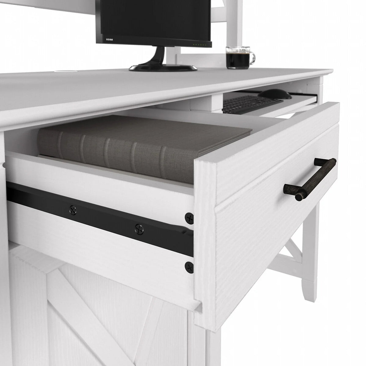 Small Computer Desk With Hutch Y503