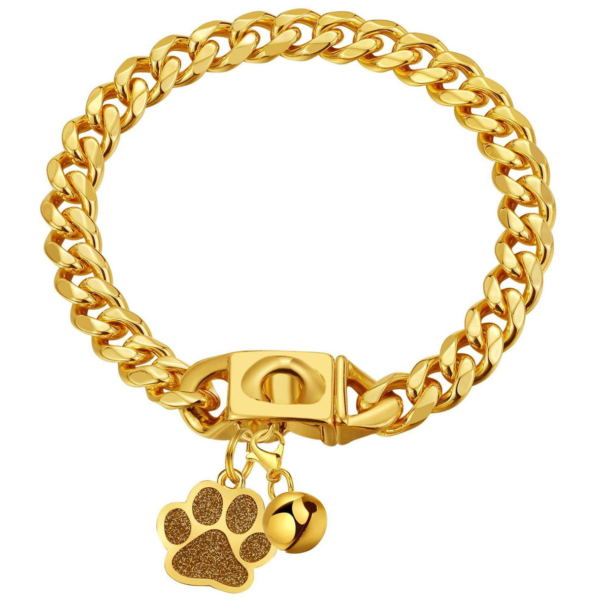 Gold Cuban Link Dog Collar W79152
