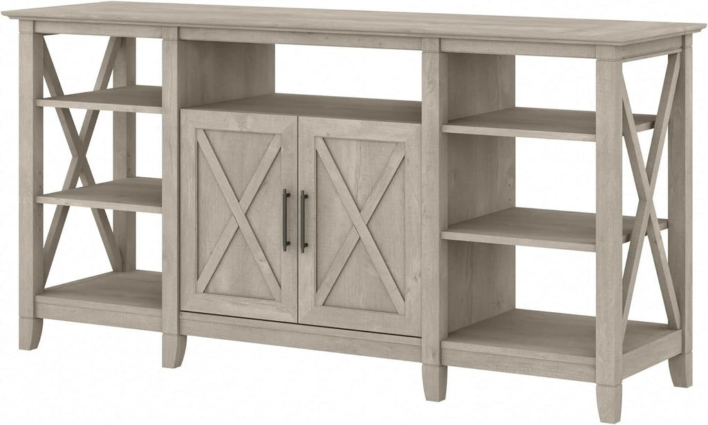 Washed Gray TV Stand with Storage W143