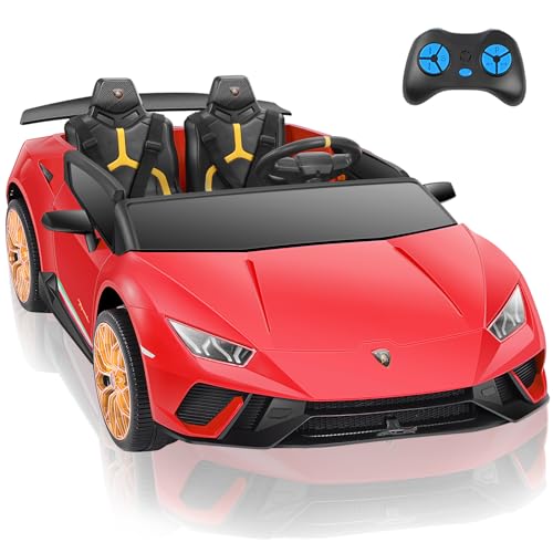 2 Seater Ride on Toy Car, 12V 10Ah, 4.0 mph, Max 130lbs, Rose Pink B2538