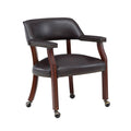 Burnished Brown Caster Game Chair F19490
