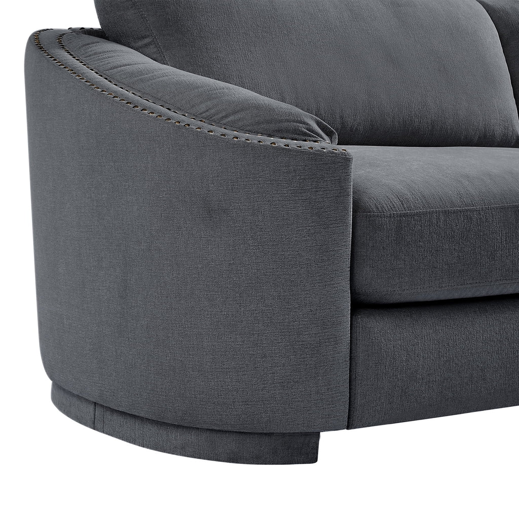 Gray 2 Seat Upholstery Loveseat Sofa L95320