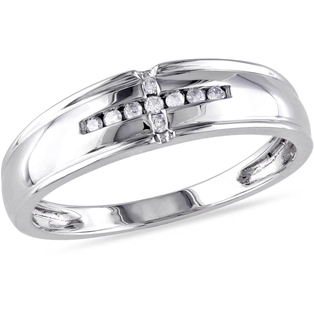 10kt White Gold Diamond Wedding Band X72956