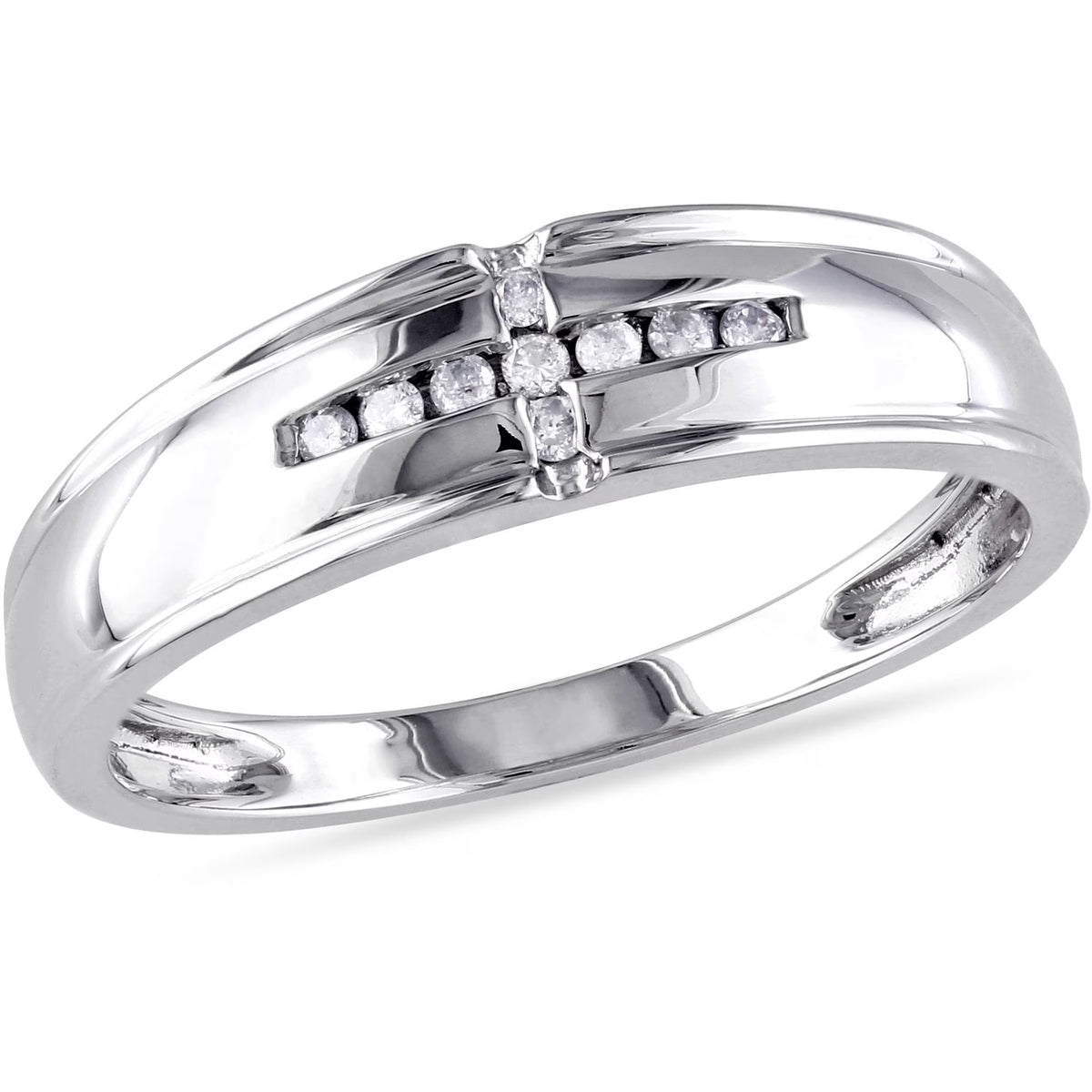 10kt White Gold Diamond Wedding Band X72956