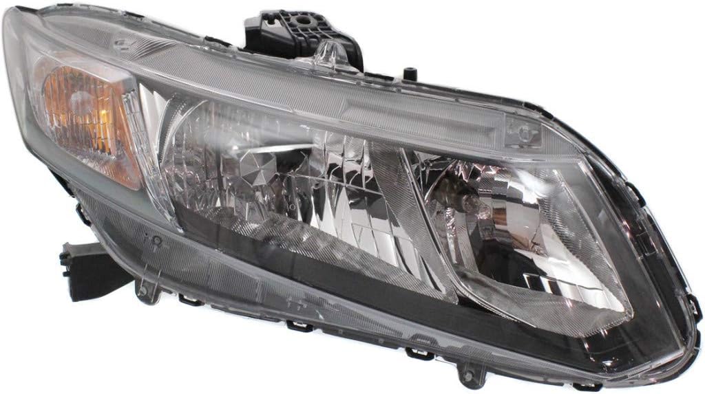 Black Housing Head Light Assembly with Bulbs R372178