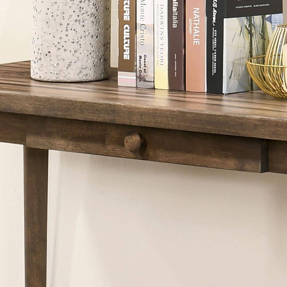 Walnut Midcentury Sofa Table in Brown Q2913
