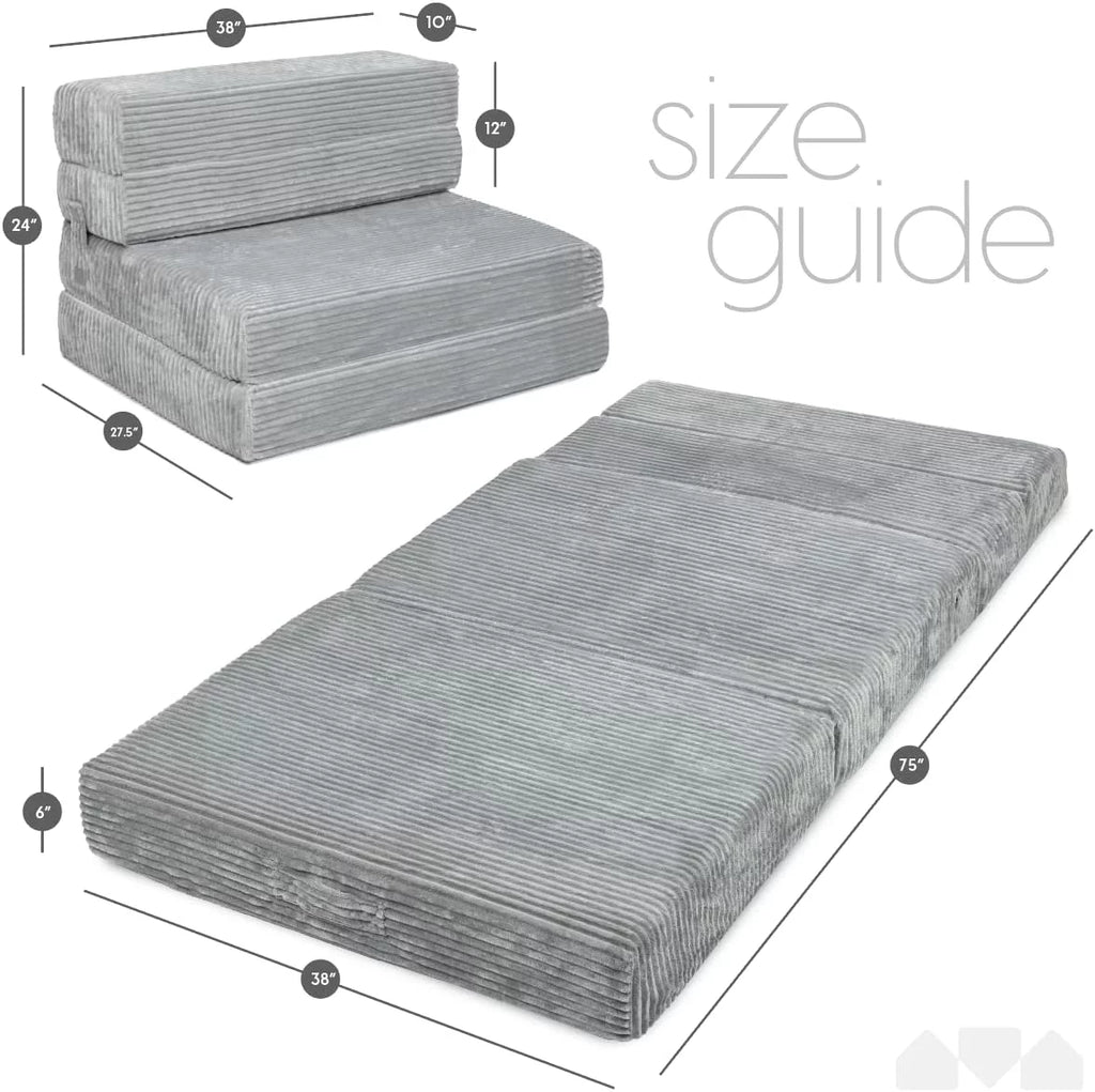 Memory Foam Foldable Sofa Mattress with Washable Cover, Twin Size L9922