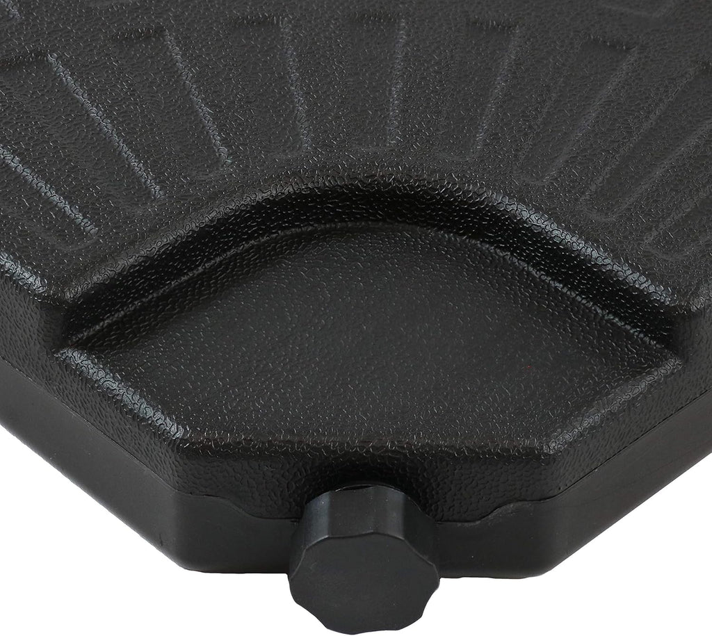 4-Piece Heavy-Duty Cantilever Offset Patio Umbrella Base Plates Black T985564